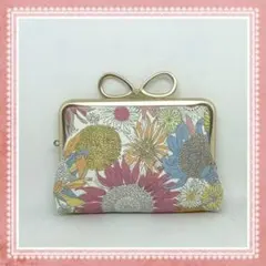 ハンドメイド　親子がま口財布　リバティ　スモールスザンナ
