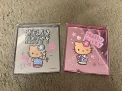 ローソン限定 日焼けキティ 折りたたみミラー 2種セット 新品未開封