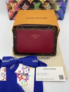 【美品】ルイヴィトン モノグラム ポルトフォイユ ルー フューシャ　財布　正規品