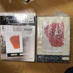 フォトフレーム(時計、アラーム付)ホワイト(新品)