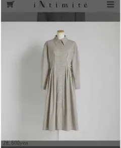 美品　iNtimite check tuck flare ワンピースのサムネイル