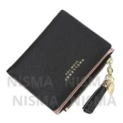 新品☆二つ折り財布☆レディース☆軽量☆ミニ財布☆ミニマリスト☆シンプル☆黒