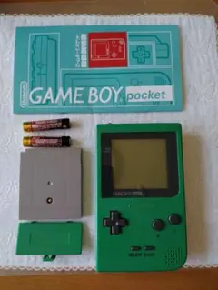 ゲームボーイ　Pocket 色／みどり。カートリッジ／たまごっち。【作動品】。 ゲームボーイ Pocket 色／みどり。カートリッジ／たまごっち。【作動品