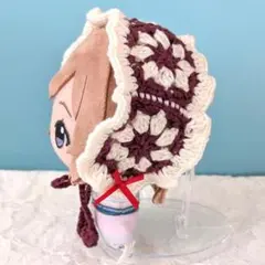 〈紫色×白色〉ぬい服　ヘッドドレス　ちびぐるみ　にじぬい