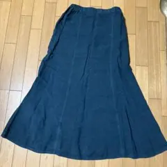 フレームワーク　ロングフレアスカート ダークグリーン ウエストゴム