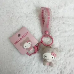 【新品￼￼】ハローキティ クマ着ぐるみコスプレ 立体キーホルダー￼