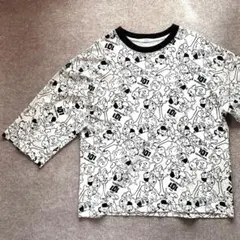 Disney 101匹わんちゃん 総柄トップス モノトーン 9部袖〜長袖Tシャツ