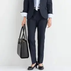 スーツセレクト サマンサ コラボ ストライプパンツスーツ ネイビー系