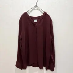 美品　URBAN RESEARCH DOORS Vネックブラウス ボルドーのサムネイル