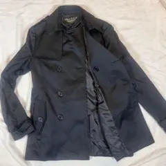 Ribbon & Audi ダブルボタン 美シル トレンチコート L ブラック