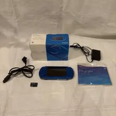 【動作確認済】PSP 3000 本体 ブルー　メモリーカード付きバッテリーなし