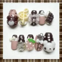 ネイルチップ ウィッシュコア 平成女児 フェアリーグランジ 森ガール くま