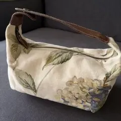 Laura Ashley ローラアシュレイHydrangea 花柄ハンドバッグ