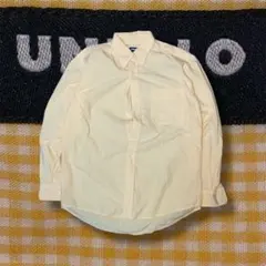 90s OLD UNIQLO 長袖チェックシャツ 爽やか 黄色 y2k 短丈