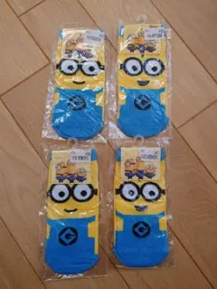 ミニオン キッズ靴下 新品4足セット19〜24センチ
