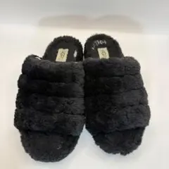 UGG ブラック ファーサンダル 24.0cm