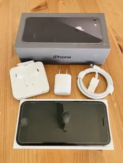 【箱付属品あり】iPhone 8 スペースグレー 64GB SIMフリー 黒