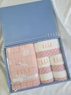 ELLE MAISON バスタオル フェイスタオル ウォッシュタオル４点セット
