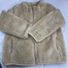 ユニクロフリースジャケット　110センチベージュ