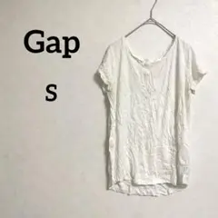 Gap 【S】 ホワイト Tシャツ 半袖 シンプル カジュアル 薄手 白