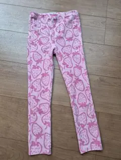 ZARA いちご柄 レギンスパンツ 110cm　デニムのサムネイル