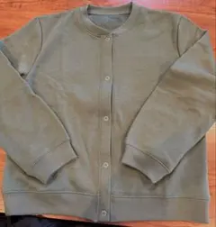 裏起毛ブルゾン風 スナップカーディガン 160