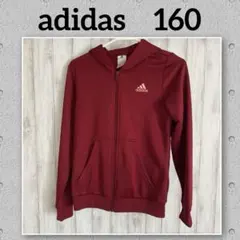 【160】【adidas】ジャージ 上のみ フルジップパーカー 美品