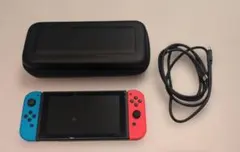 【ケース付】Nintendo Switch ネオンブルー/ネオンレッド
