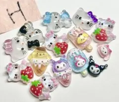 サンリオ　デコパーツ　H 14個　ネイルやシールなどに