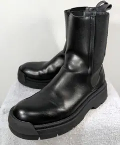ZARA 未使用 サイドゴアショートブーツ ブラック メンズ 41 - メルカリ