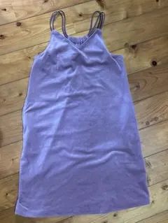 GU ベロアキャミワンピース ピンク