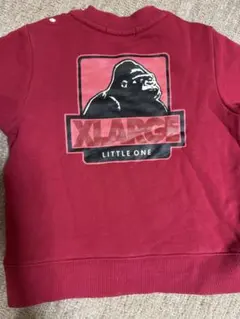 エクストララージキッズ☆XLARGE☆RED☆赤☆トレーナー☆ボタン☆ゴリラ☆
