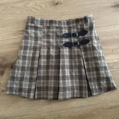 プリーツチェックミニスカート