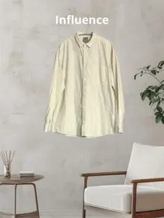 美品 【Influence 】インフルエンス 長袖シャツ M 日本製