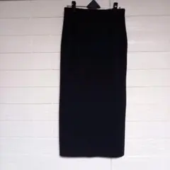 UNIQLO　ストレッチダブルフェイスナロースカート　黒　M