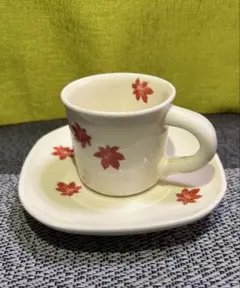 【新品】 紅葉模様カップ・ソーサーセット