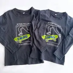 兄弟おそろいで！スパンコールロンT 黒