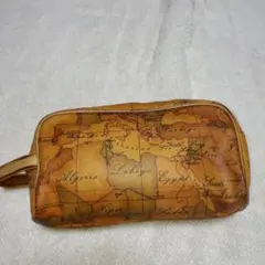 プリマクラッセ　地図柄 クラッチバッグ レザー風