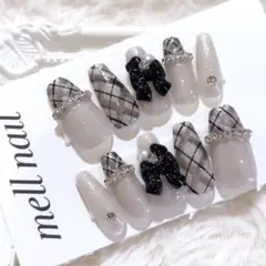 3667 ネイルチップ 量産型 ワンホン フレンチガーリー 韓国 地雷 オーダー