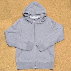 BEAMS ビームス フルジップパーカー グレー メンズS 綿100%フード付き