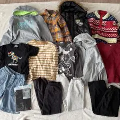 14点まとめ売り男の子120 通学通園保育園着替え　ムージョンジョンユニクロ