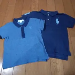BURBERRYとRALPH LAUREN　 青色ポロシャツ2枚セット80 9