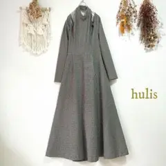 ヒュリス hulis for IRUKAチェックギャザーワンピース フリーサイズ