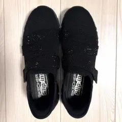 SKECHERS スリッポンスニーカー ブラック