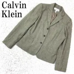 カルバンクライン テーラードジャケット ブラウンチェック 8P B3190