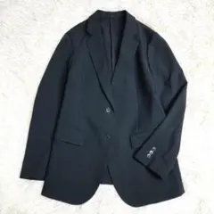 ✨美品・大きめXL✨ユニクロ　レディース感動ジャケット　ウォッシャブル　黒　羽織