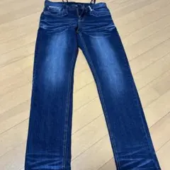 ダークブルー スリムフィット デニムパンツ