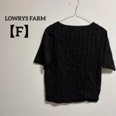 【美品✨】LOWRYS FARM ブラック 半袖トップス Fサイズ