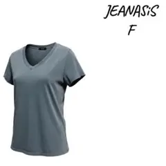 JEANASiS グレー Vネック Tシャツ F