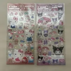 ハローキティ・マイメロディ 透明シールセット